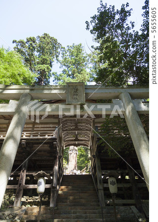 Worship temple of Yuki shrine and torii 5655605