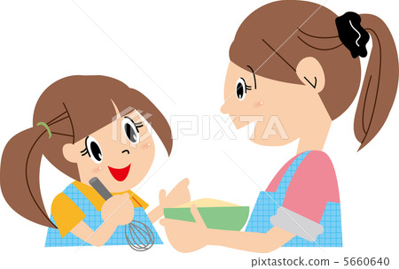 父母和孩子做飯 5660640