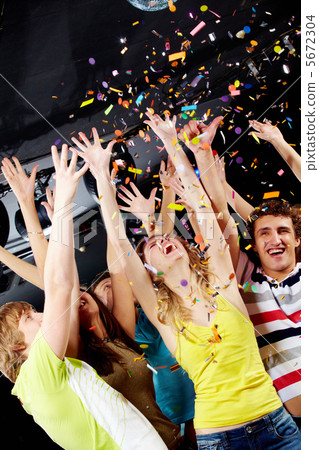 Clubbers having fun 5672304