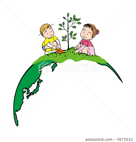 Tree planting on the earth 5675012