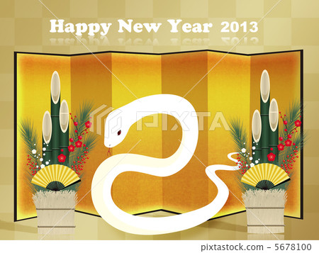 White snake new year card 2013 5678100
