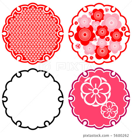 四個雪環和梅花圖案 5680262