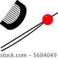 梳子和Kanzashi 5684049