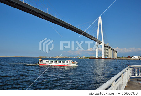 Shinminato步行/ Shinmoni Ohashi 5686763