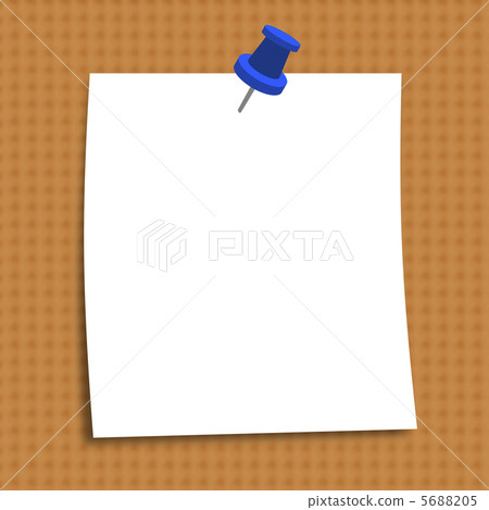 Paper with a thumbtack 5688205