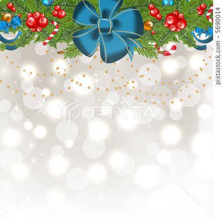 Christmas glowing background with holiday decoration Christmas glowing background with holiday decoration 5690014