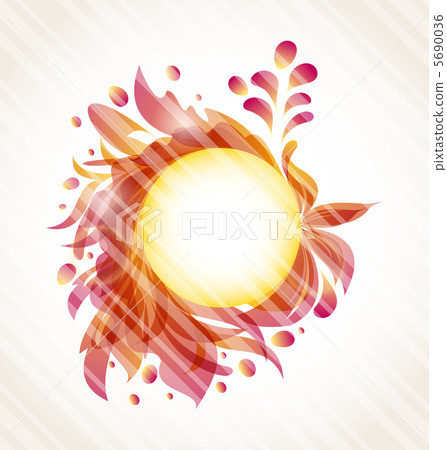 Abstract floral transparent background with space for text Abstract floral transparent background with space for text 5690036