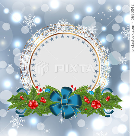 Christmas holiday decoration with greeting card Christmas holiday decoration with greeting card 5690042