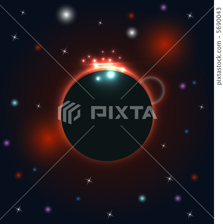 Abstract circular cosmos galaxy design 5690043