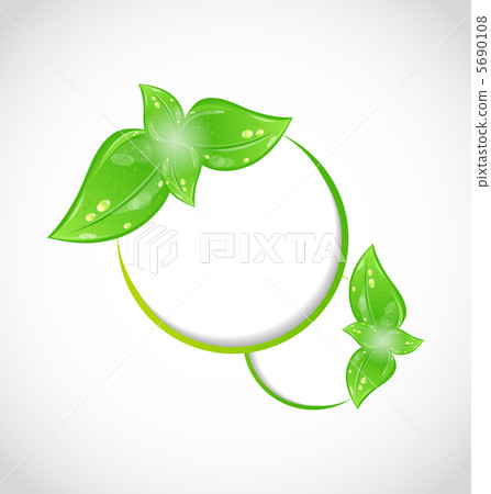 Abstract frame with eco green leaves Abstract frame with eco green leaves 5690108