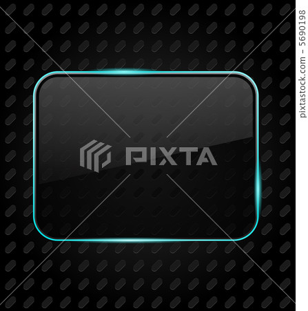 Transparent frame with reflection on aluminum background Transparent frame with reflection on aluminum background 5690198