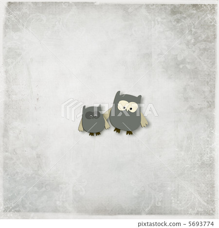 Owl on texture background 5693774