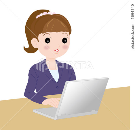 Reception girl 01 personal computer 5694540