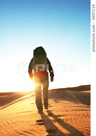 Hike in desert 5697214