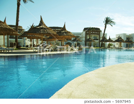 Blue swimming-pool Blue swimming-pool 5697945