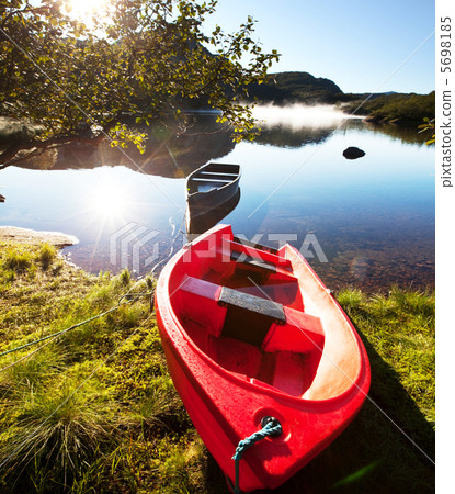 Boat on lake Boat on lake 5698185
