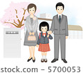 入學典禮（女孩和父母） 5700053