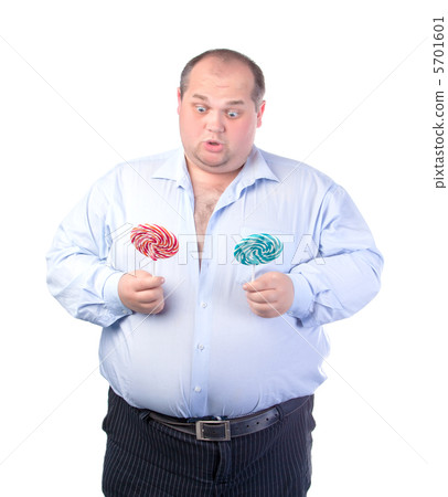 Fat Man in a Blue Shirt, with Lollipop Fat Man in a Blue Shirt, with Lollipop 5701601