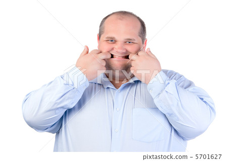 Fat Man in a Blue Shirt, Contorts Antics Fat Man in a Blue Shirt, Contorts Antics 5701627