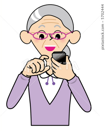 A woman operating a smartphone 5702444