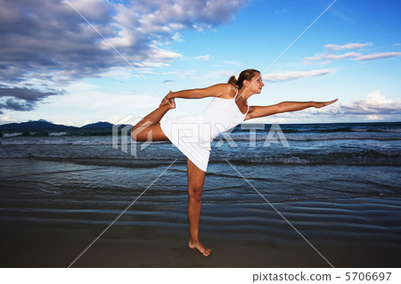 Young woman at sunset time Young woman at sunset time 5706697