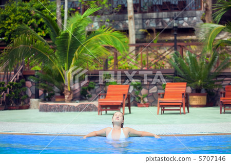 Woman in swimming pool Woman in swimming pool 5707146