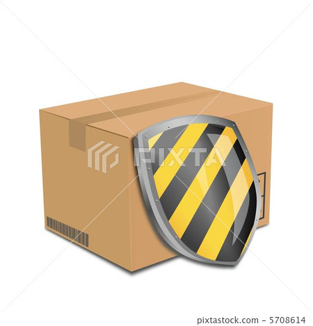 Cardboard box and security shield Cardboard box and security shield 5708614