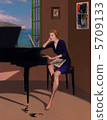 Room with piano Room with piano 5709133