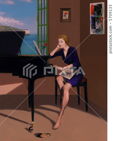 Room with piano Room with piano 5709133