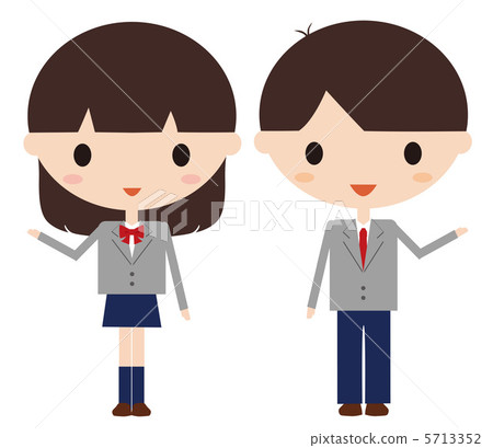 School girls and male students to show 5713352