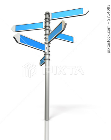 顯示路標的3DCG例證 顯示路標的3DCG例證 5714095