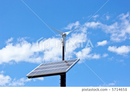 Solar wind turbine power generation 5714658