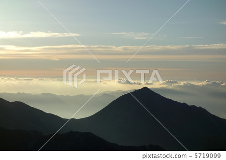從Yarigatake看的北阿爾卑斯山的風景 5719099