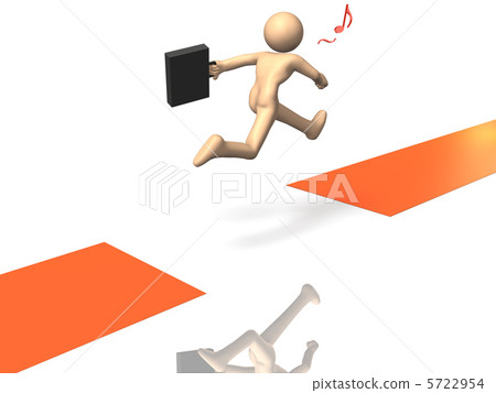 3DCG illustration showing overcoming trouble 5722954