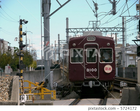 阪急3000系列3100系列3077 F伊丹線車輛轉發塚口站 阪急3000系列3100系列3077 F伊丹線車輛轉發塚口站 5724172