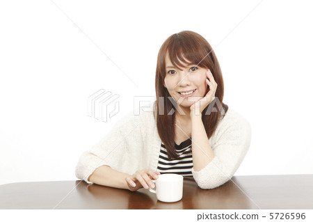 Coffee cup and female Coffee cup and female 5726596