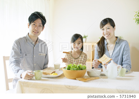 Parent and child eating breakfast Parent and child eating breakfast 5731940