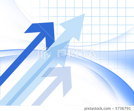 向上箭頭右肩向上增加增長業務形象 5736791