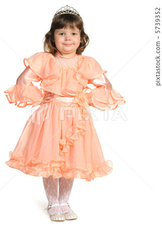 Pretty the little girl full body portrait 5739352