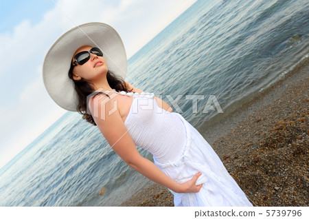 The woman on seacoast 5739796