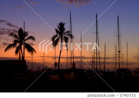 在夏威夷的晚上風景 5740753