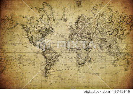 vintage map of the world 1814.. 5741149
