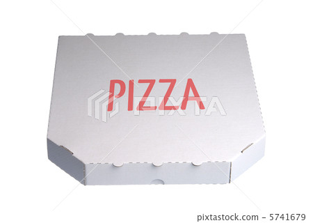 White pizza delivery box isolated against white background 5741679