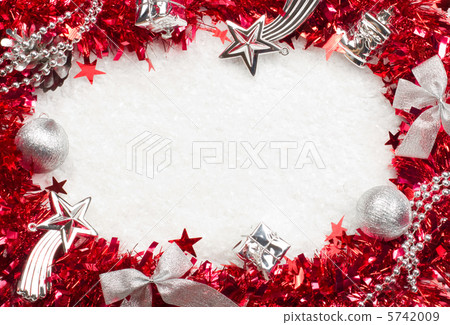 Christmass red and silver frame 5742009