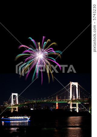 台場煙花圖像 5743230