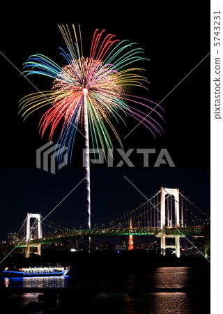台場煙花圖像 5743231