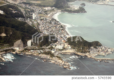 Aerial photograph of Omihama Beach in Kamogawa City, Chiba Prefecture 5743590
