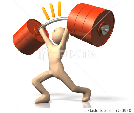3DCG illustration showing weight raising 5743928
