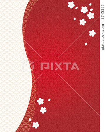 日本模式紅色和白色 日本模式紅色和白色 5745335