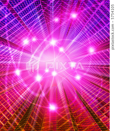 Magenta light ring and network / background 5754105